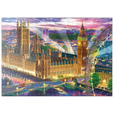 Darstellung des Puzzle Motivs puzzleplate Evening London 500 Puzzle
