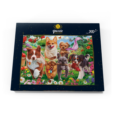 Darstellung des Puzzle Motivs Running Puppies 200 Puzzle Schachtel Ansicht3