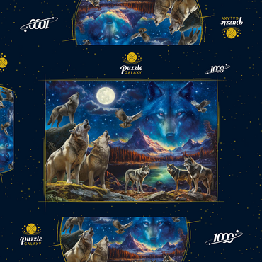 Darstellung des Puzzle Motivs The Beauty of Wolves 1000 Puzzle Schachtel 3D Modell