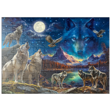 Darstellung des Puzzle Motivs puzzleplate The Beauty of Wolves 100 Puzzle