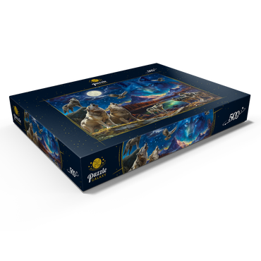 Darstellung des Puzzle Motivs The Beauty of Wolves 500 Puzzle Schachtel Ansicht1