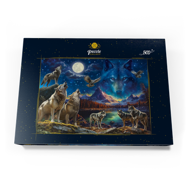 Darstellung des Puzzle Motivs The Beauty of Wolves 500 Puzzle Schachtel Ansicht3