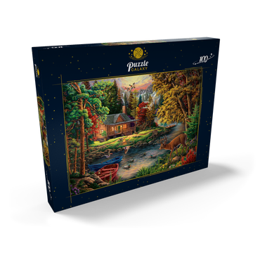 Darstellung des Puzzle Motivs Lake 100 Puzzle Schachtel Ansicht2