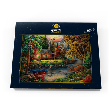 Darstellung des Puzzle Motivs Lake 100 Puzzle Schachtel Ansicht3