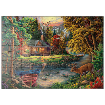 Darstellung des Puzzle Motivs puzzleplate Lake 100 Puzzle