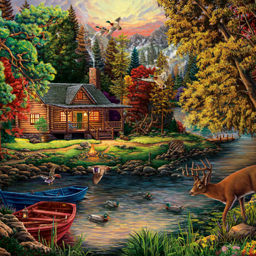 Darstellung des Puzzle Motivs Lake 200 Puzzle 3D Modell