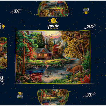 Darstellung des Puzzle Motivs Lake 200 Puzzle Schachtel 3D Modell