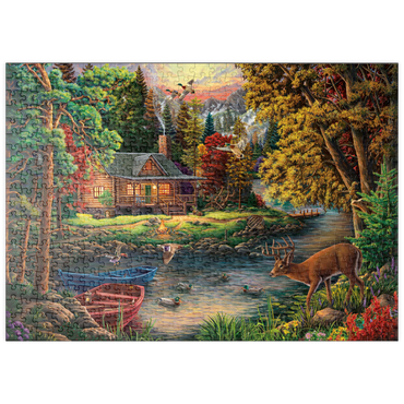 Darstellung des Puzzle Motivs puzzleplate Lake 500 Puzzle
