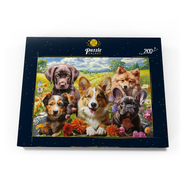 Darstellung des Puzzle Motivs Funny Puppy Selfie 200 Puzzle Schachtel Ansicht3