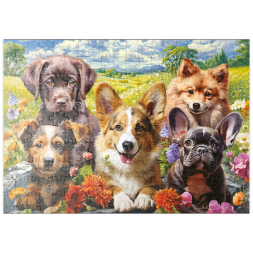 Darstellung des Puzzle Motivs puzzleplate Funny Puppy Selfie 200 Puzzle