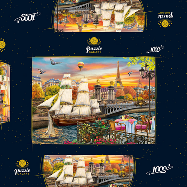 Darstellung des Puzzle Motivs Sailboat in Paris 1000 Puzzle Schachtel 3D Modell