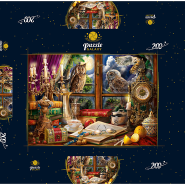 Darstellung des Puzzle Motivs Evening Still Life With Owls 200 Puzzle Schachtel 3D Modell