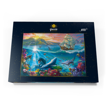 Darstellung des Puzzle Motivs Sailboat and the Underwater World 1000 Puzzle Schachtel Ansicht3