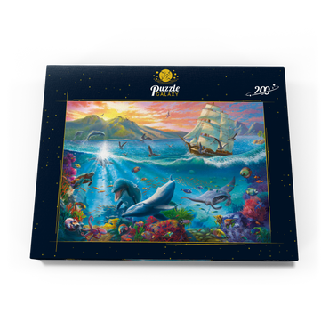 Darstellung des Puzzle Motivs Sailboat and the Underwater World 200 Puzzle Schachtel Ansicht3