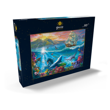 Darstellung des Puzzle Motivs Sailboat and the Underwater World 500 Puzzle Schachtel Ansicht2
