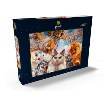 Darstellung des Puzzle Motivs Cat Selfie 1000 Puzzle Schachtel Ansicht2