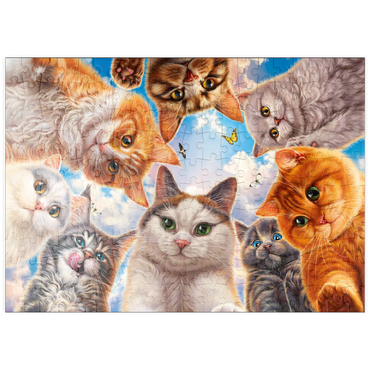 Darstellung des Puzzle Motivs puzzleplate Cat Selfie 200 Puzzle