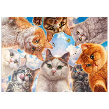 Darstellung des Puzzle Motivs puzzleplate Cat Selfie 500 Puzzle
