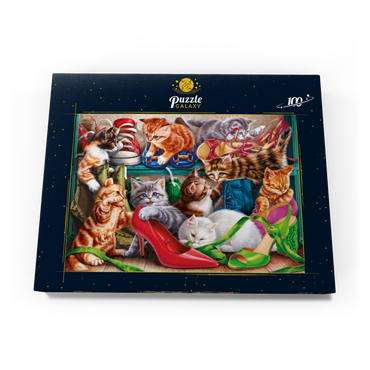 Darstellung des Puzzle Motivs Kitten Shoes 100 Puzzle Schachtel Ansicht3
