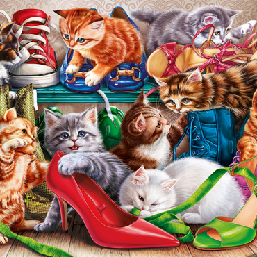 Darstellung des Puzzle Motivs Kitten Shoes 200 Puzzle 3D Modell