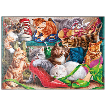 Darstellung des Puzzle Motivs puzzleplate Kitten Shoes 500 Puzzle