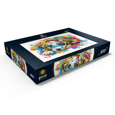 Darstellung des Puzzle Motivs Puppy Drip Art 1000 Puzzle Schachtel Ansicht1