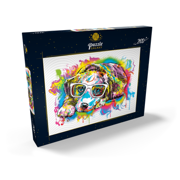 Darstellung des Puzzle Motivs Puppy Drip Art 200 Puzzle Schachtel Ansicht2