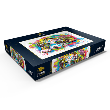 Darstellung des Puzzle Motivs Puppy Drip Art 500 Puzzle Schachtel Ansicht1
