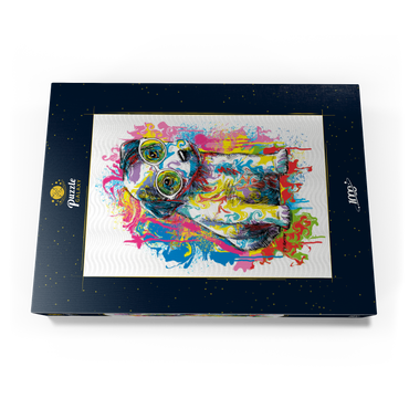Darstellung des Puzzle Motivs Jack Russell with Glasses 1000 Puzzle Schachtel Ansicht3