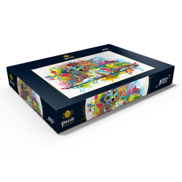Darstellung des Puzzle Motivs Curious Pup 1000 Puzzle Schachtel Ansicht1