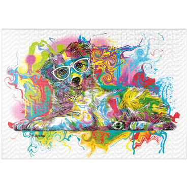 Darstellung des Puzzle Motivs puzzleplate Curious Pup 1000 Puzzle