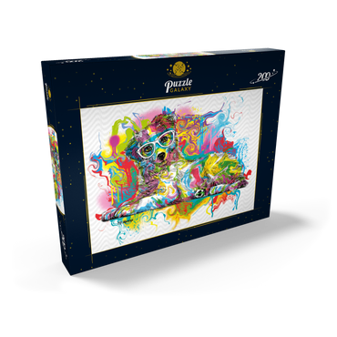 Darstellung des Puzzle Motivs Curious Pup 200 Puzzle Schachtel Ansicht2