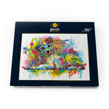 Darstellung des Puzzle Motivs Curious Pup 200 Puzzle Schachtel Ansicht3