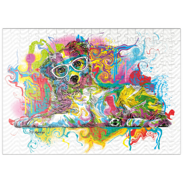 Darstellung des Puzzle Motivs puzzleplate Curious Pup 200 Puzzle