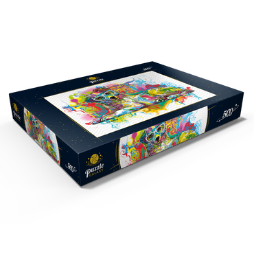 Darstellung des Puzzle Motivs Curious Pup 500 Puzzle Schachtel Ansicht1