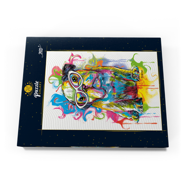 Darstellung des Puzzle Motivs Bulldog Fun 200 Puzzle Schachtel Ansicht3