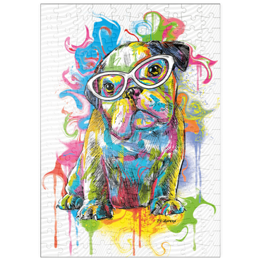 Darstellung des Puzzle Motivs puzzleplate Bulldog Fun 200 Puzzle