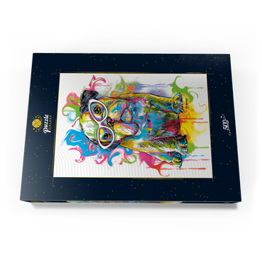 Darstellung des Puzzle Motivs Bulldog Fun 500 Puzzle Schachtel Ansicht3