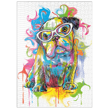 Darstellung des Puzzle Motivs puzzleplate Bulldog Fun 500 Puzzle