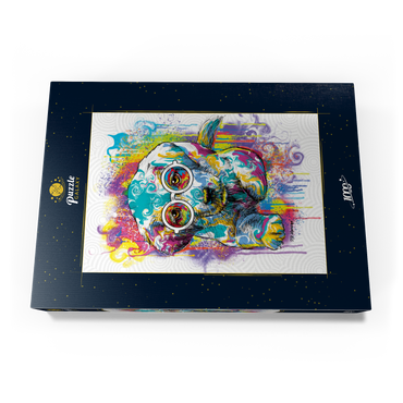 Darstellung des Puzzle Motivs Lab Eyes 1000 Puzzle Schachtel Ansicht3