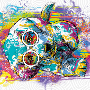 Darstellung des Puzzle Motivs Lab Eyes 200 Puzzle 3D Modell