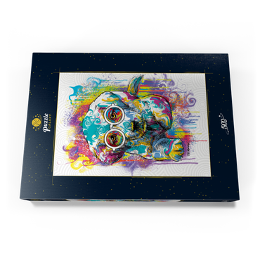 Darstellung des Puzzle Motivs Lab Eyes 500 Puzzle Schachtel Ansicht3