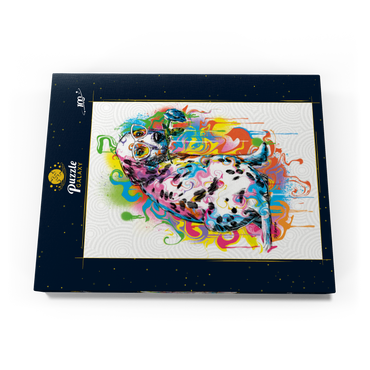 Darstellung des Puzzle Motivs Dalmatian with Rose 100 Puzzle Schachtel Ansicht3