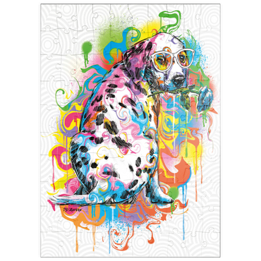 Darstellung des Puzzle Motivs puzzleplate Dalmatian with Rose 100 Puzzle