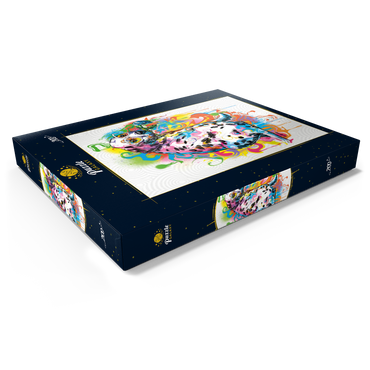 Darstellung des Puzzle Motivs Dalmatian with Rose 200 Puzzle Schachtel Ansicht1
