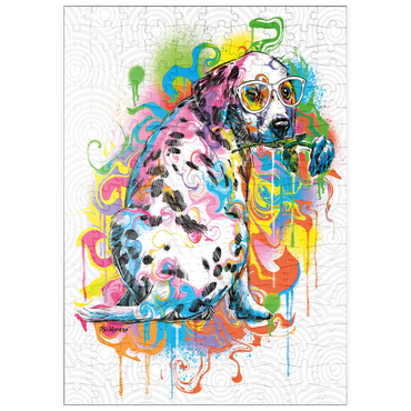 Darstellung des Puzzle Motivs puzzleplate Dalmatian with Rose 200 Puzzle