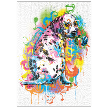 Darstellung des Puzzle Motivs puzzleplate Dalmatian with Rose 500 Puzzle