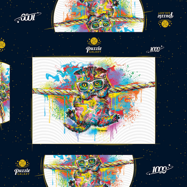 Darstellung des Puzzle Motivs Just Hangin' 1000 Puzzle Schachtel 3D Modell