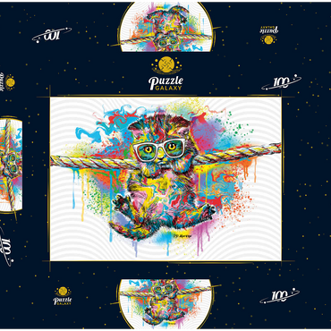 Darstellung des Puzzle Motivs Just Hangin' 100 Puzzle Schachtel 3D Modell