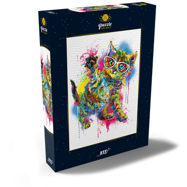 Darstellung des Puzzle Motivs Kitty Saying Hello 1000 Puzzle Schachtel Ansicht2